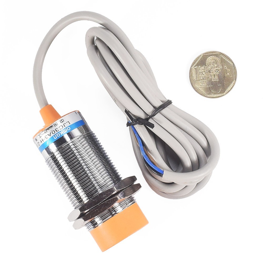 Heschen Capteur de proximité capacitif M30, type non-blindage, LJC30A3-H-Z/ CX, détecteur 1-15 mm, 10-30 VDC 200 mA, NPN NO NC, 4 fils
