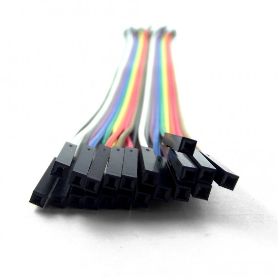 Cable Dupont, hembra a hembra 20cm x 20Und