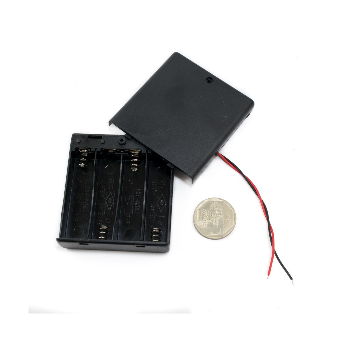 Portapila 4xAA, con switch