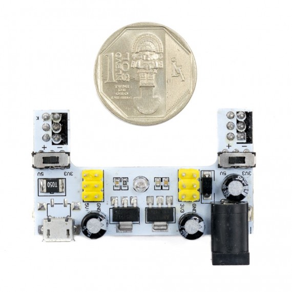 Fuente para protoboard con micro USB