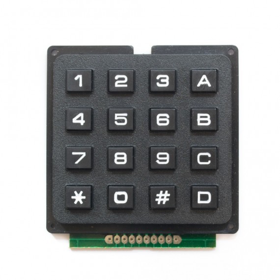 Teclado matricial de botones plásticos