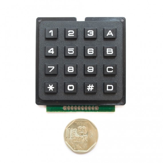 Teclado matricial de botones plásticos