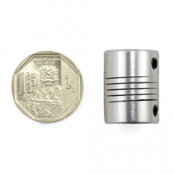 Acople flexible de aluminio de 8mm a 8mm