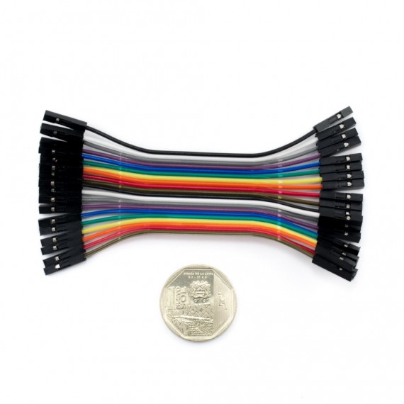 Cable Dupont hembra a hembra 10cm / 20Und
