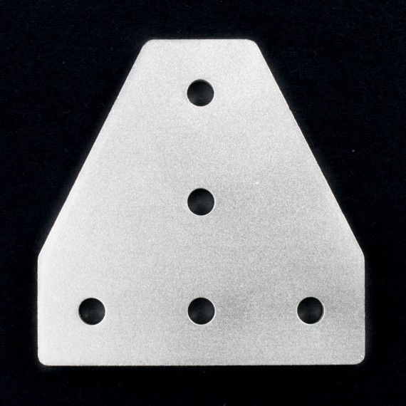 Placa de unión T de 5 agujeros