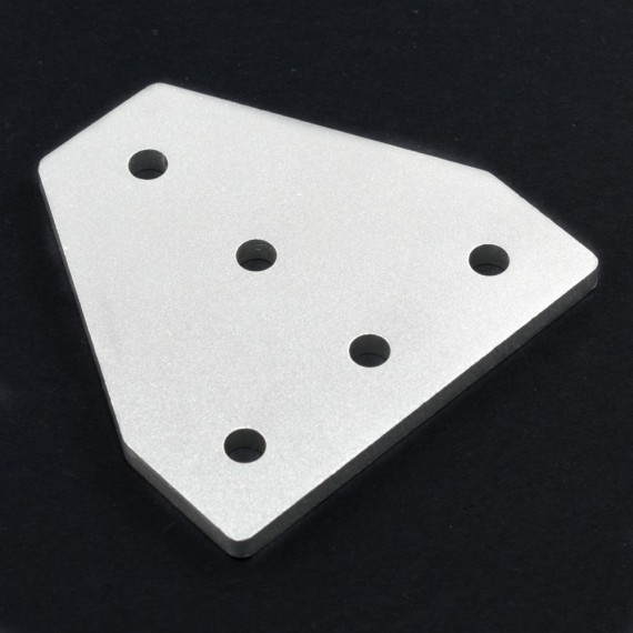 Placa de unión T de 5 agujeros