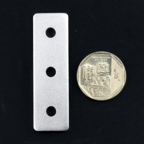 Placa de unión recta de 3 agujeros