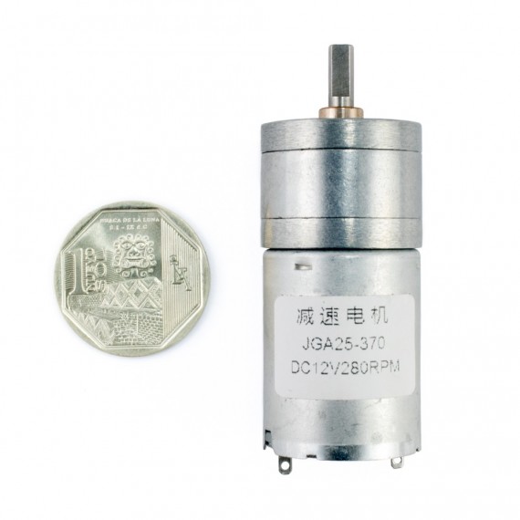 Motor DC con caja reductora JGA25-370 - 12V 280rpm