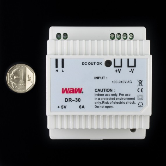 Fuente de alimentación conmutada DIN 30W 5V