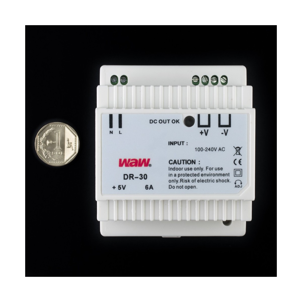 Fuente de alimentación conmutada DIN 30W 5V