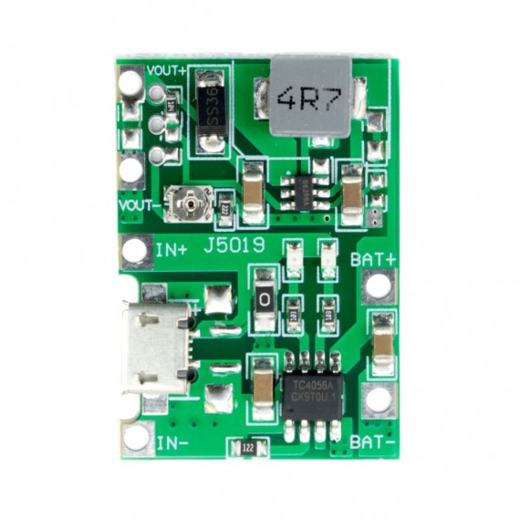 Cargador USB de batería litio con step up regulable