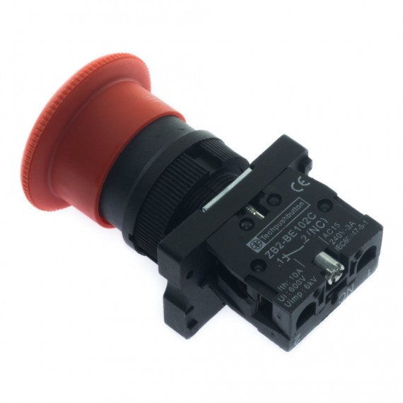 Pulsador de parada de emergencia 22mm