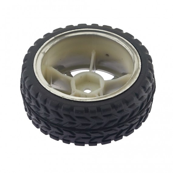 Rueda de plástico con eje hexagonal D65mm