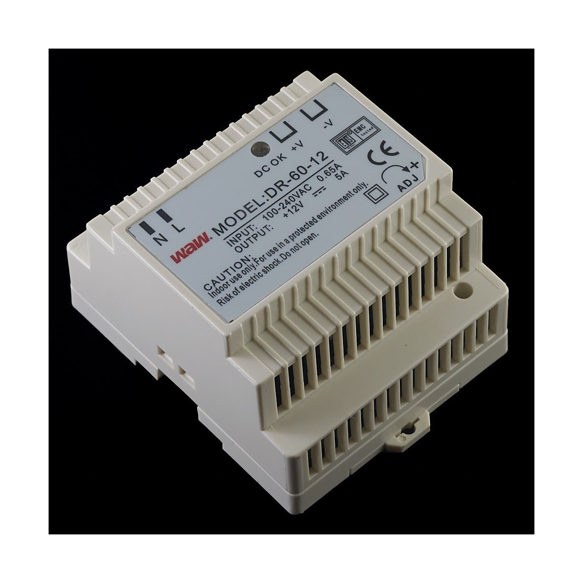 Fuente de alimentación conmutada DIN 60W 12V WODE