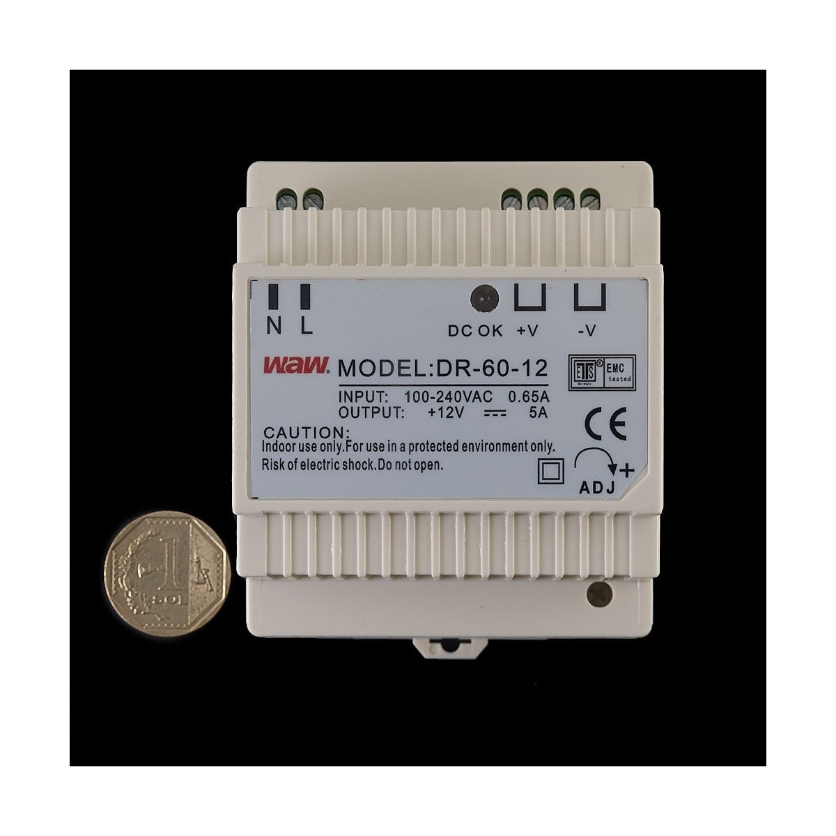 Fuente de alimentación conmutada DIN 60W 12V WODE