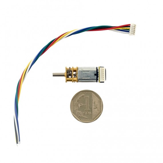 Micromotor N20 con encoder 12VDC 100RPM (30:1)