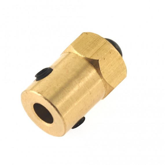 Acople hexagonal rueda a eje de motor D5mm