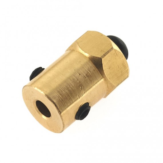 Acople hexagonal rueda a eje de motor D4mm