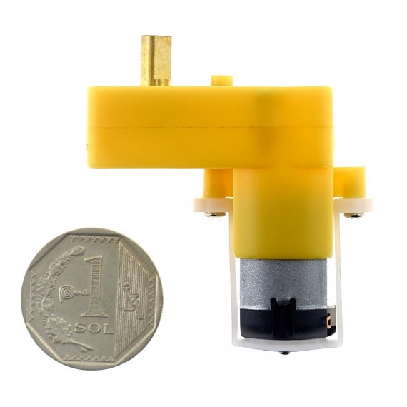 Motor DC en T con caja reductora 6V 200RPM