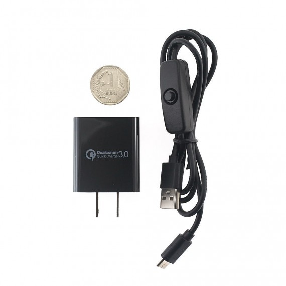 Fuente de alimentación para Raspberry Pi 4 USB-C con switch