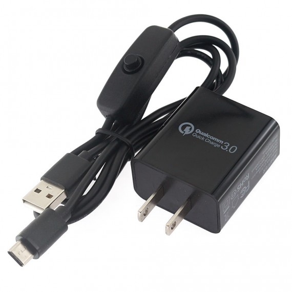 Fuente de alimentación para Raspberry Pi 4 USB-C con switch