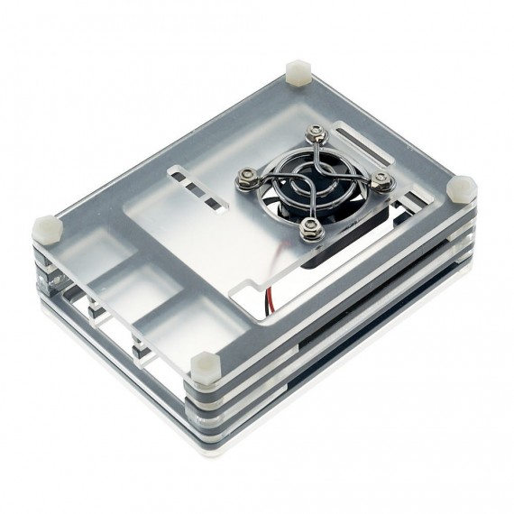 Case acrílico con ventilador para Raspberry Pi 4B