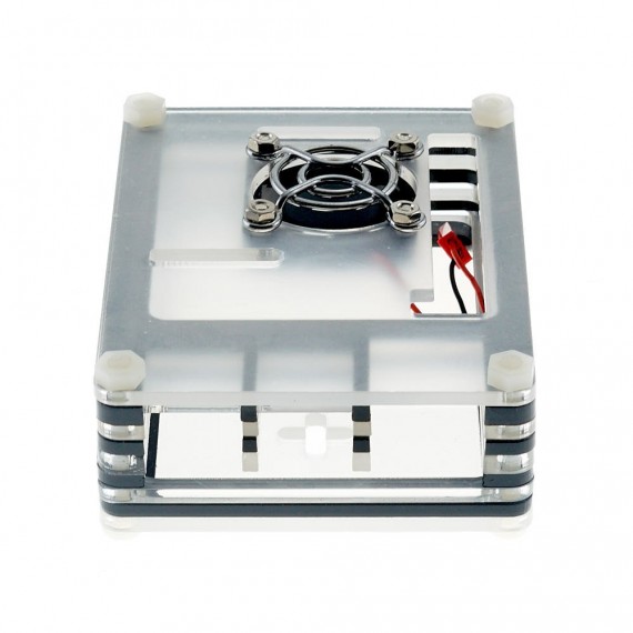 Case acrílico con ventilador para Raspberry Pi 4B