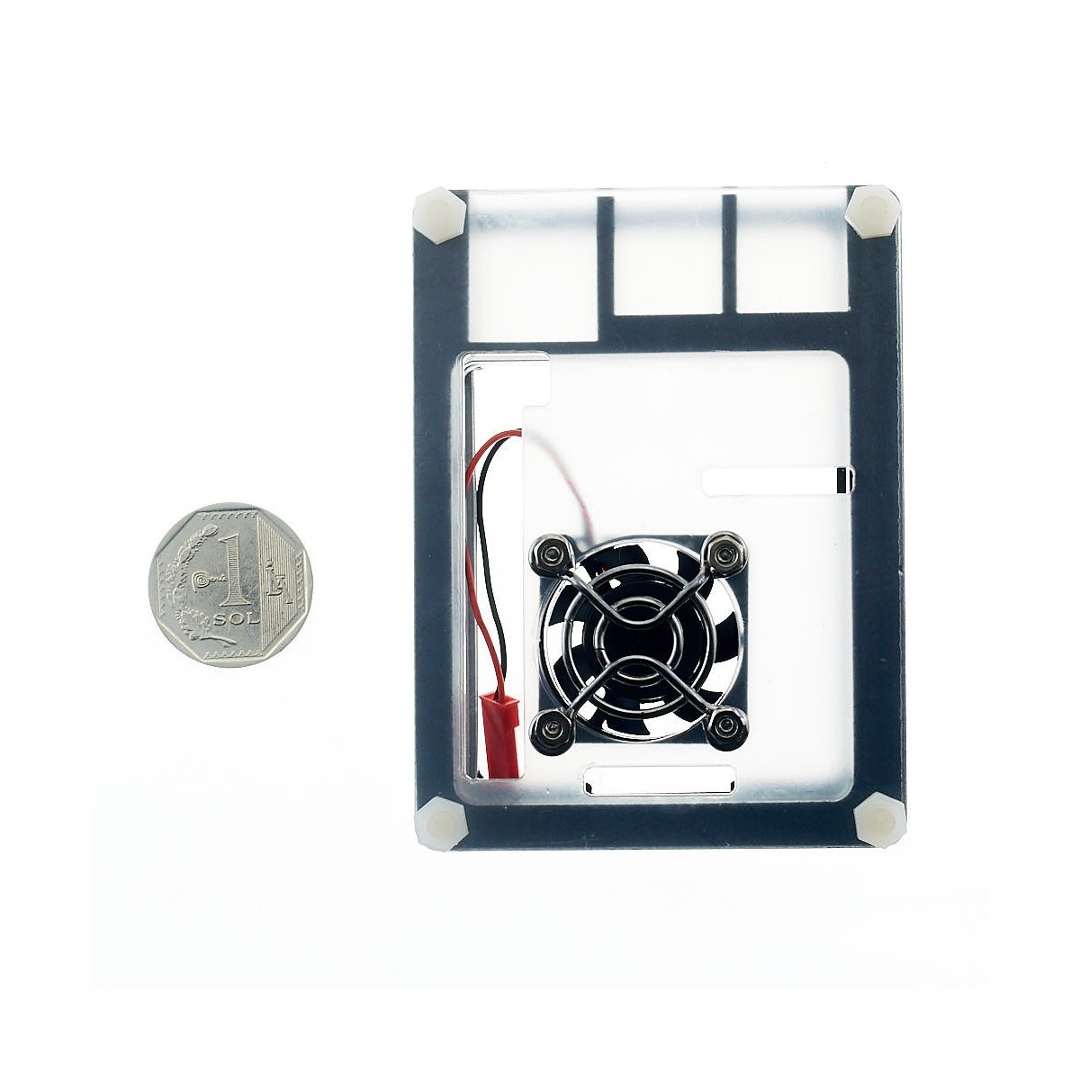 Case acrílico con ventilador para Raspberry Pi 4B