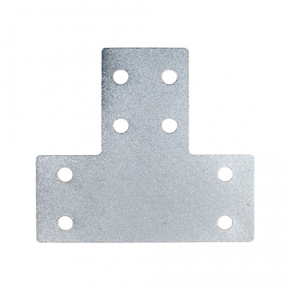 Placa de unión T de 8 agujeros