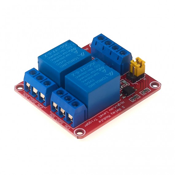 Módulo Relay 2CH 5VDC activación alta/baja