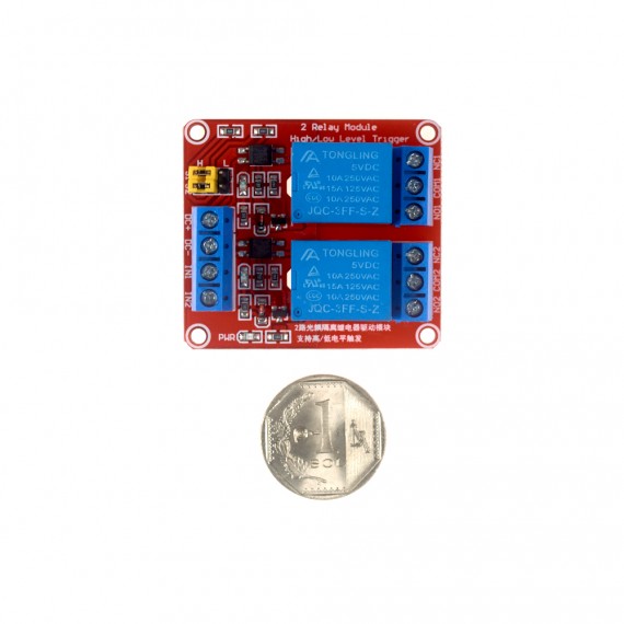 Módulo Relay 2CH 5VDC activación alta/baja