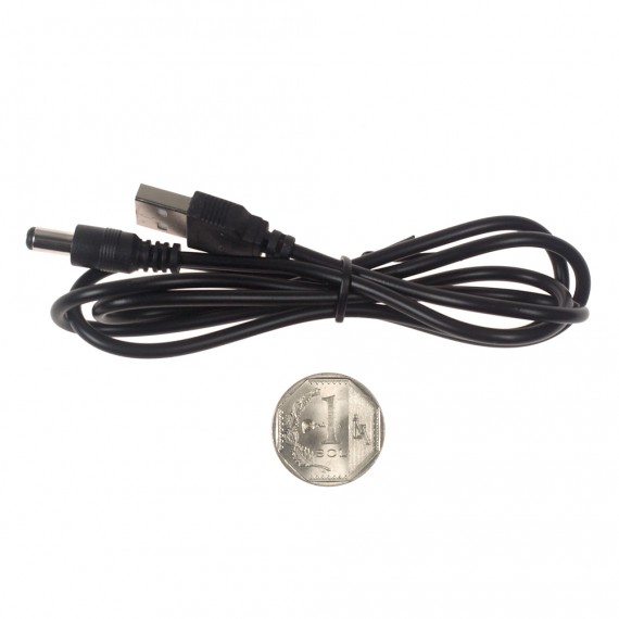 Cable USB-A a Jack-DC macho