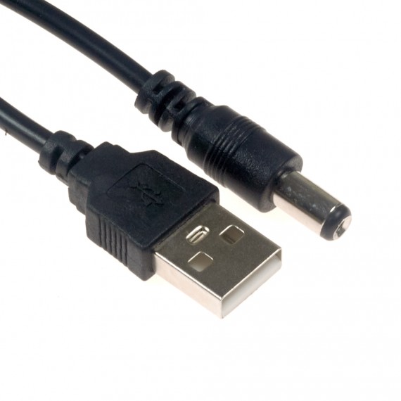 Cable USB-A a Jack-DC macho