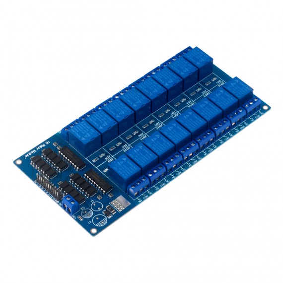 Módulo Relay 16CH 5VDC Optoacoplado
