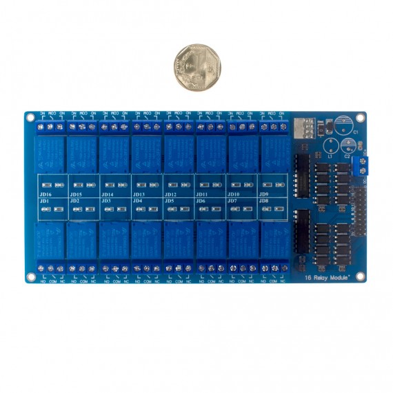 Módulo Relay 16CH 5VDC Optoacoplado