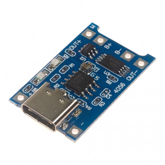 Módulo Cargador de batería litio TP4056 con protección USB-C