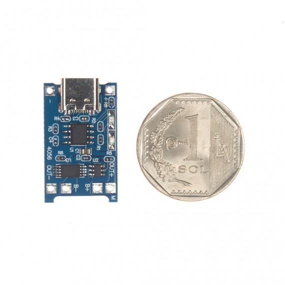 Módulo Cargador de batería litio TP4056 con protección USB-C