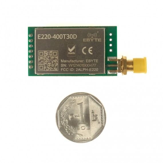 Transceiver LORA 433MHz E220-400T30D - LLCC68 UART 1W SMA-K