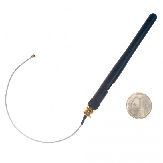 Antena 433MHz 3.0dBi con extensión SMA-K a UFL/IPX/IPEX
