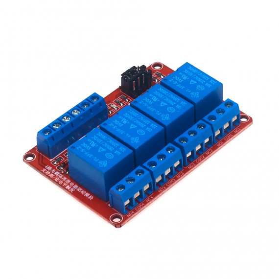 Módulo Relay 4CH 5VDC activación alta/baja
