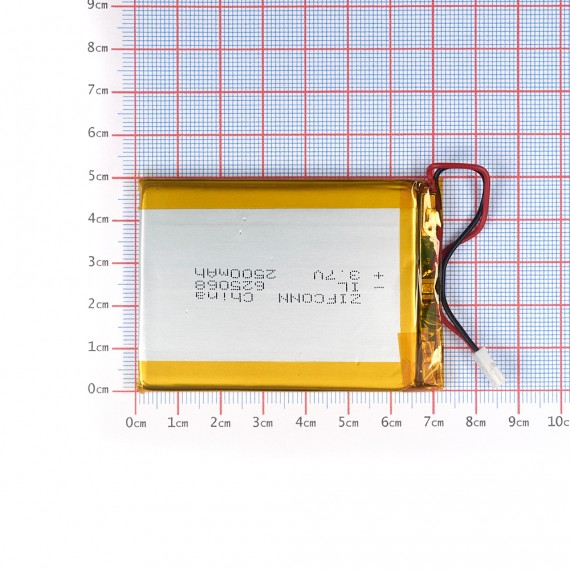 Batería Plana 3.7V 2500mAh 625068