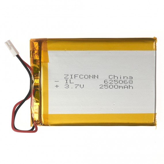 Batería Plana 3.7V 2500mAh 625068