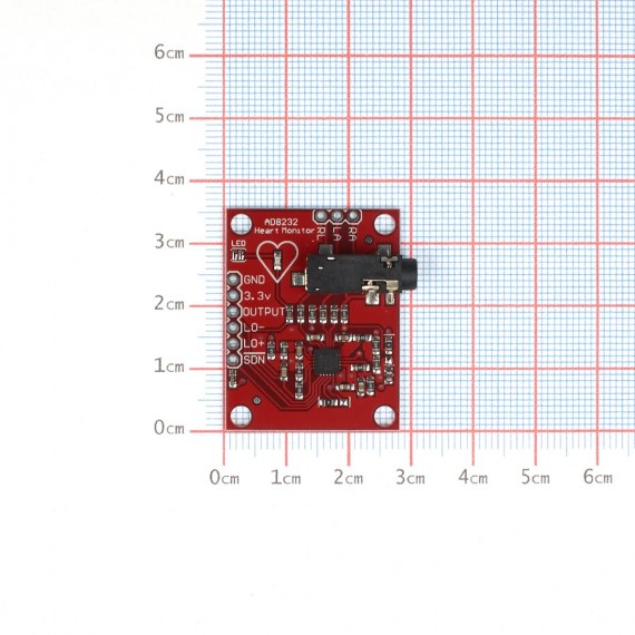 Módulo ritmo cardíaco ECG AD8232 con sondas