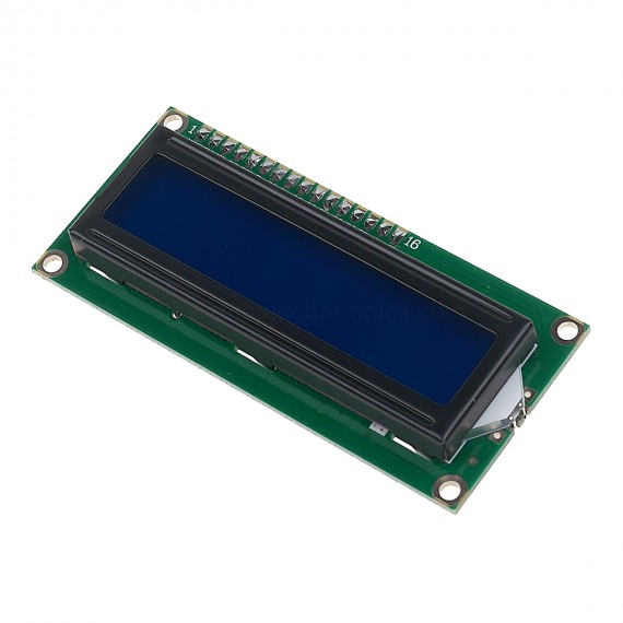 Display Alfanumérico LCD 1602 - 5V azul, con pines soldados