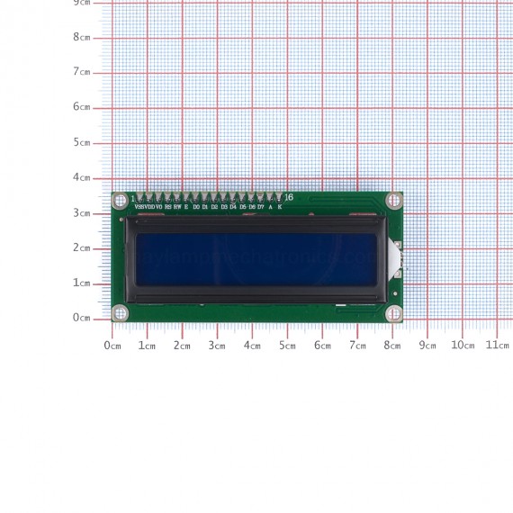 Display Alfanumérico LCD 1602 - 5V azul, con pines soldados