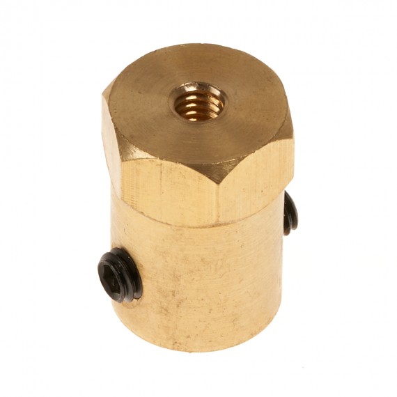 Acople hexagonal rueda a eje de motor D8mm