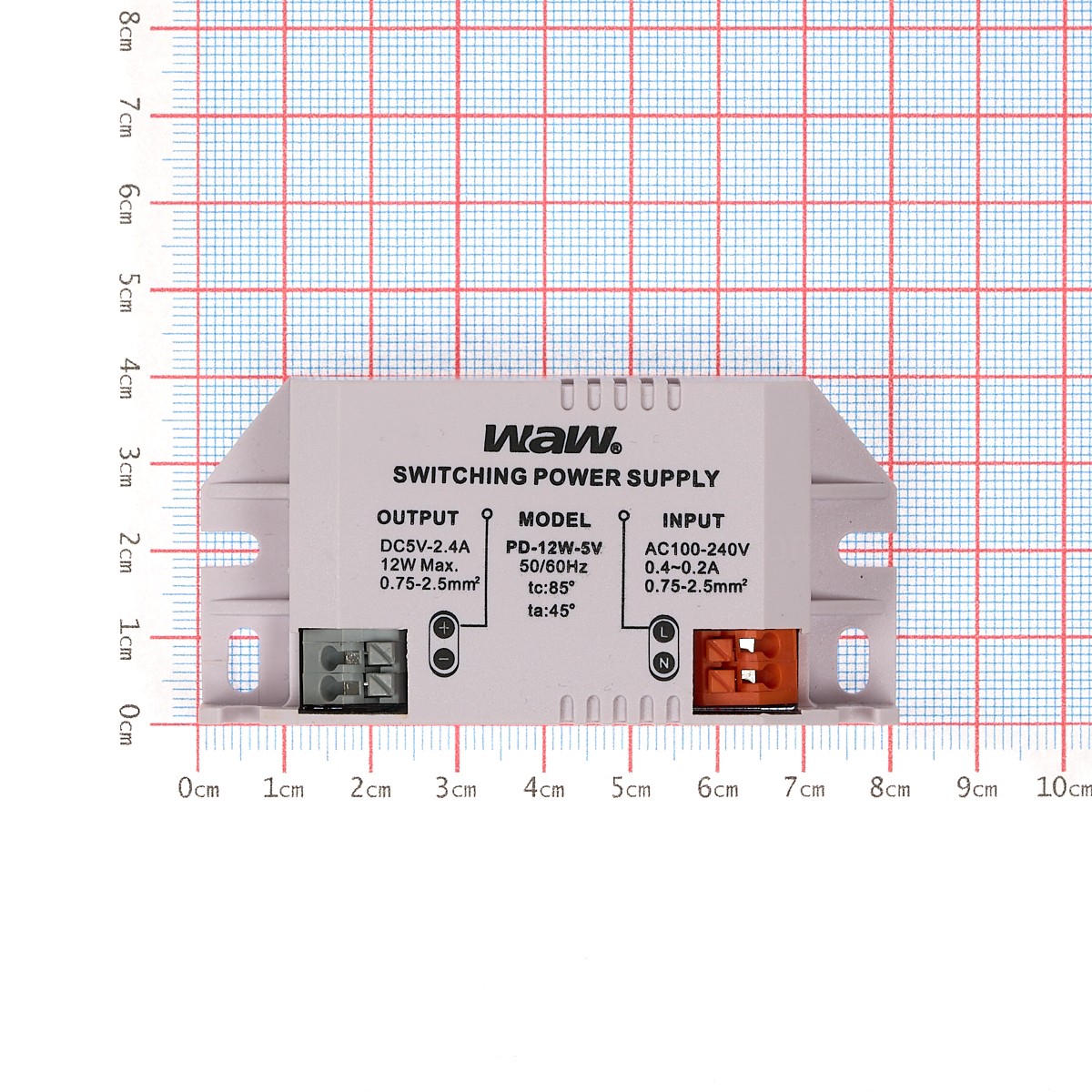Fuente de alimentación AC/DC 12W 5V 2.4A WODE (en case)