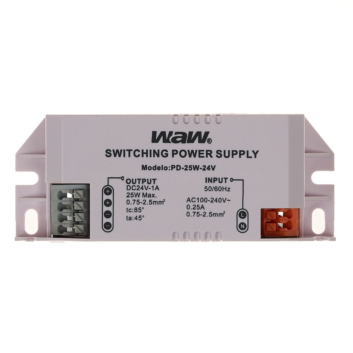 Fuente de alimentación AC/DC 25W 24V 1A WODE (en case)