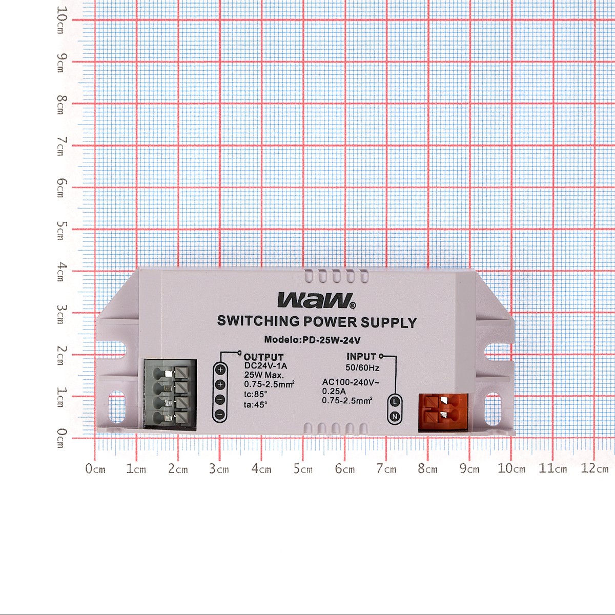 Fuente de alimentación AC/DC 25W 24V 1A WODE (en case)