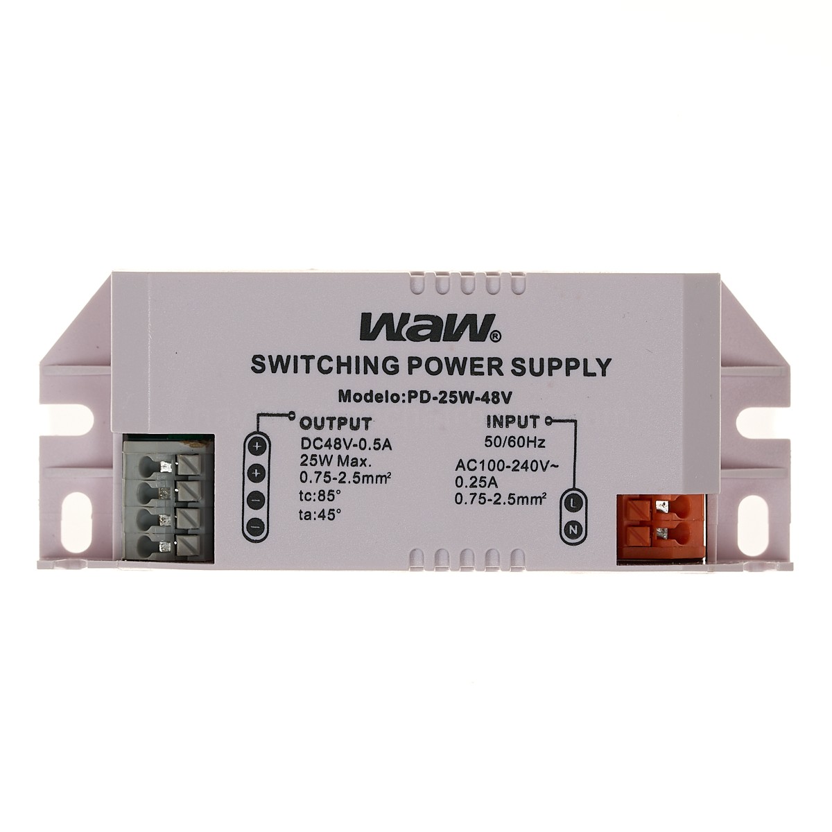 Fuente de alimentación AC/DC 25W 48V 0.5A WODE (en case)